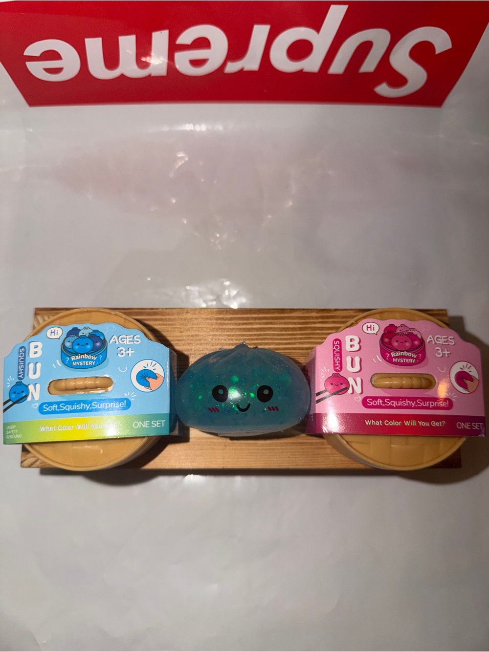 Mini Rainbow Mystery Blue Dumpling Squishy Stress Relief Toy New